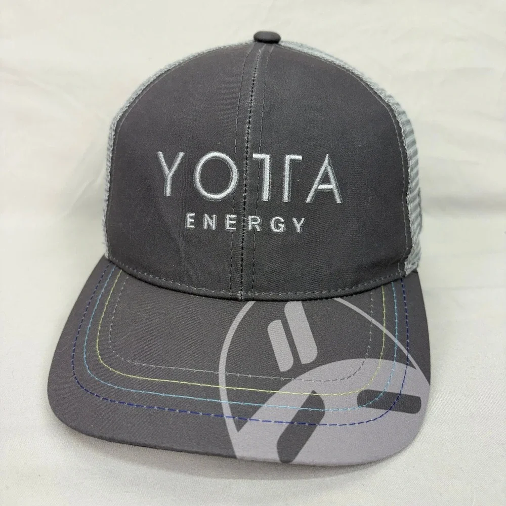 Boco Gear Trucker Hat Yotta Energy Unisex OSFM Gray Mesh Snapback Cap